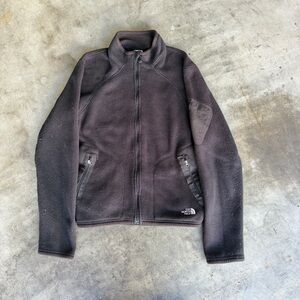 The North Face Women's M Fleece Jacket Black Full Zip Front Size